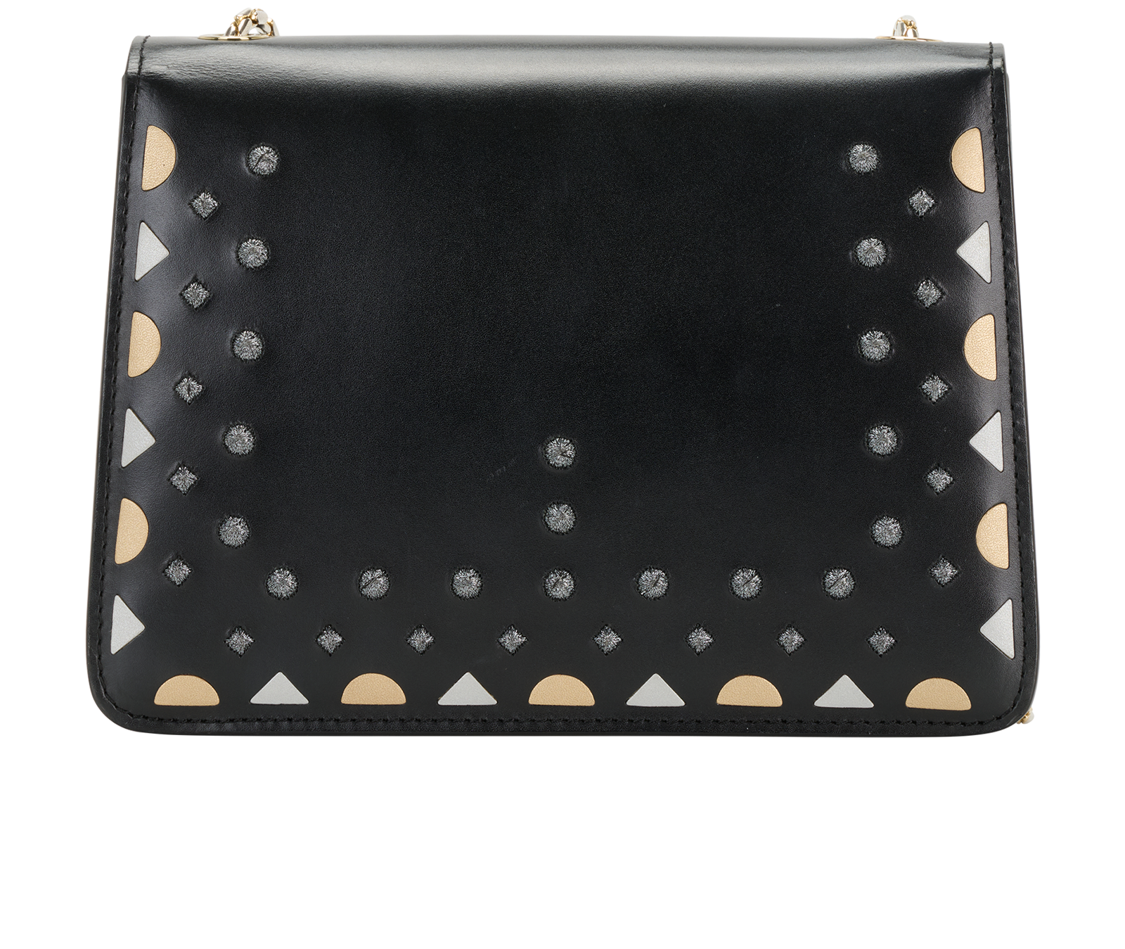 Serpenti Studded Shoulder Bag, &pound;550, Handbags, Black, Leather, Back view